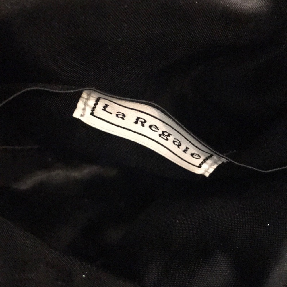 NEW La Regale black sequin beaded fold over clutch - Picture 7 of 7